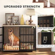 Extra Large Indoor Dog Crate with Anti-Chew Mesh and Secure Door by PawHut