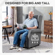 Electric Power Lift Recliner Chair for Elderly with Remote and Footrest for Living Room Charcoal Grey