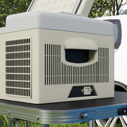16L Portable Car Fridge with Adjustable Temperature Ideal for Travel and Camping Khaki Grey AOSOM