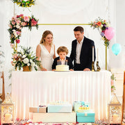Metal Event Arch for Weddings and Parties Easy to Decorate Indoor or Outdoor Gold AOSOM