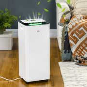 Portable 16L Dehumidifier with Air Purifier and Timer for Home Laundry Use, White