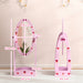 Kids Full Length Rotating Mirror with Storage Shelf Hot Pink by AIYAPLAY