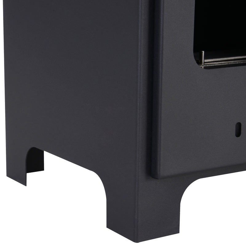 Freestanding Ethanol Fireplace for Instant Smoke Free Warmth in Small Rooms Black