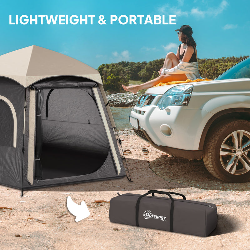 4 Person Dome Tent with Fast 2 Minute Setup for Easy Camping Shelter Dark Grey