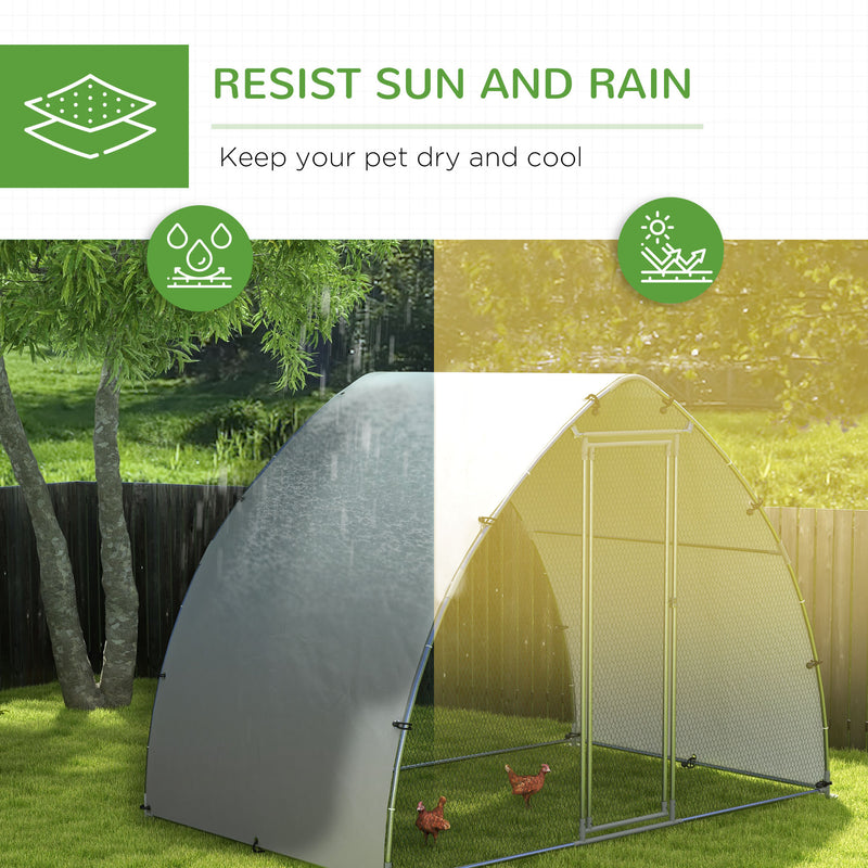 Large Outdoor Chicken Coop with Weatherproof Cover for 4 to 6 Hens and Ducks PawHut
