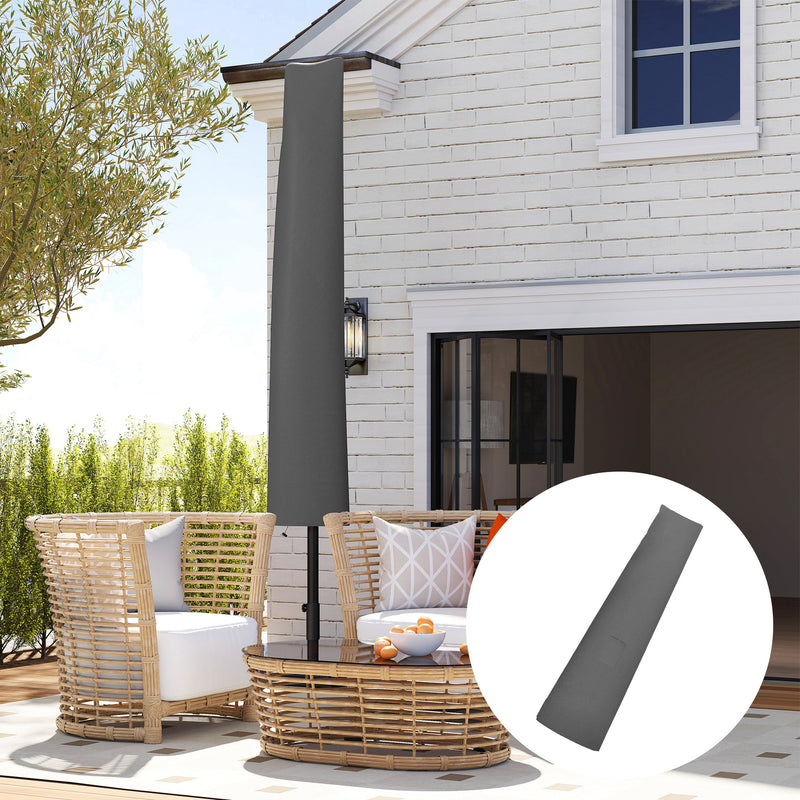 Grey Waterproof Parasol Umbrella Cover for Garden or Patio Furniture