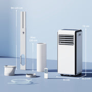 Portable Air Conditioner for Bedrooms and Living Rooms with 4-in-1 Cooling and Dehumidifier White Homcom