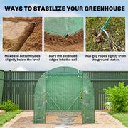 Walk In Greenhouse With Shelves For Organised All Season Plant Growing Green Outsunny