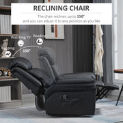 Electric Riser Recliner Armchair With Remote for Elderly Comfort and Support Black