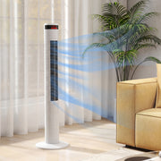 Tower Fan with Remote Control for Quiet Cooling and Space Saving in Any Room White AOSOM