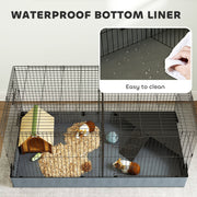 2 in 1 Guinea Pig and Rabbit Cage with Waterproof Floor and Playpen by PawHut