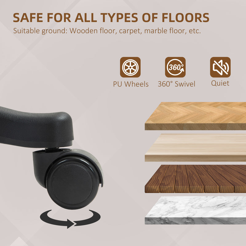 Ergonomic Faux Leather Swivel Office Chair With Adjustable Height Support, Charcoal Grey