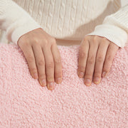 Pink Teddy Fleece Rocking Chair Soft and Comfortable Accent Seat by HOMCOM