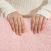Pink Teddy Fleece Rocking Chair Soft and Comfortable Accent Seat by HOMCOM
