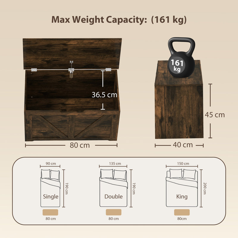 Storage bench 100L - Brown