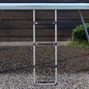 Galvanised Steel Trampoline Ladder 2 or 3 Step for 6ft to 16ft Trampolines Silver by SPORTNOW AOSOM