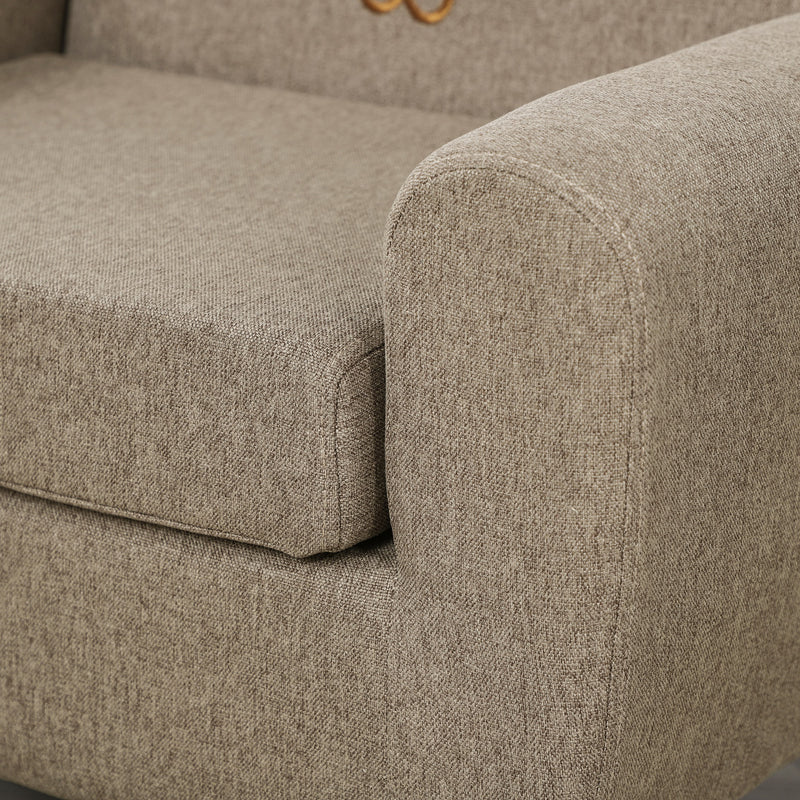 Kids Wooden Armchair with Cute Ear Design Ideal for Bedroom or Playroom Use, Brown