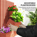 Wall Mounted Wooden Garden Planter with Trellis and Drainage Holes Brown by Outsunny