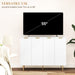 White Sideboard Buffet Cabinet with Adjustable Shelves and Gold Metal Legs for Kitchen or Hallway by HOMCOM