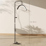 Dimmable Half Moon Floor Lamp With Phone Holder For Beauty Treatments Black AOSOM