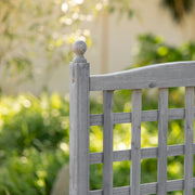 Wooden Raised Garden Planter with Trellis for Climbing Plants Indoor Outdoor Use Grey Outsunny