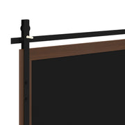 Back of the mirror panel beneath the black hanging rail