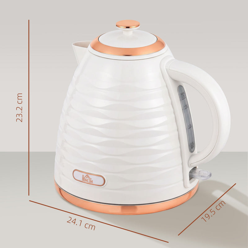 Kettle dimensions diagram showing 24.1 cm wide, 19.5 cm deep and 23.2 cm tall