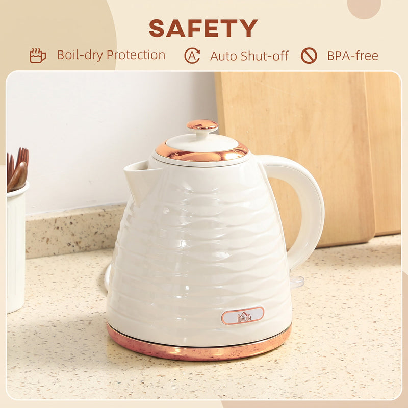 Safety graphic for boil-dry protection, auto shut-off and BPA-free construction