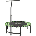 Green Mini Kids Trampoline with Adjustable Handle and Steel Frame by Outsunny AOSOM