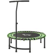 Green Mini Kids Trampoline with Adjustable Handle and Steel Frame by Outsunny AOSOM