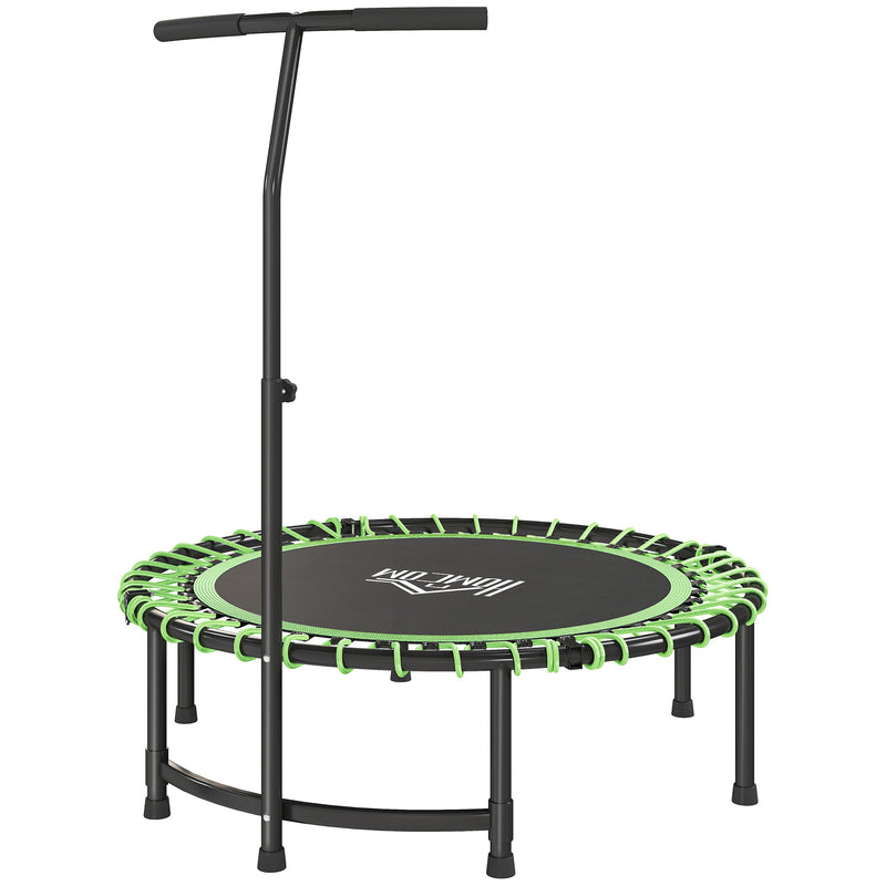 Green Mini Kids Trampoline with Adjustable Handle and Steel Frame by Outsunny AOSOM