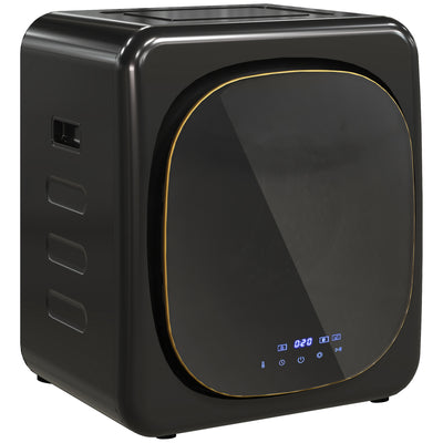 4kg Compact Vented Tumble Dryer with Smart Mode and Stainless Steel Drum for Home, Black