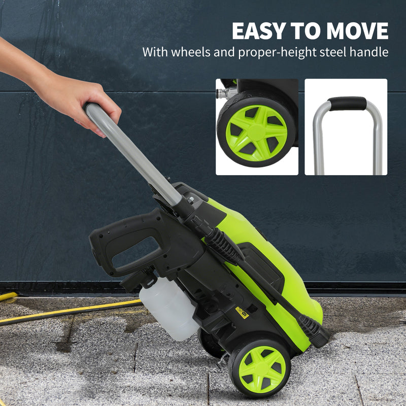 1800W High Pressure Washer 150 Bar With Adjustable Nozzle and 6m Hose by Outsunny AOSOM