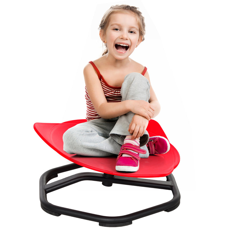 AIYAPLAY Sensory Spinning Chair for Kids, for Coordination, Balance, Red AOSOM