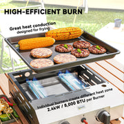 Two Burner Portable Gas BBQ Grill for Outdoor Cooking by Outsunny
