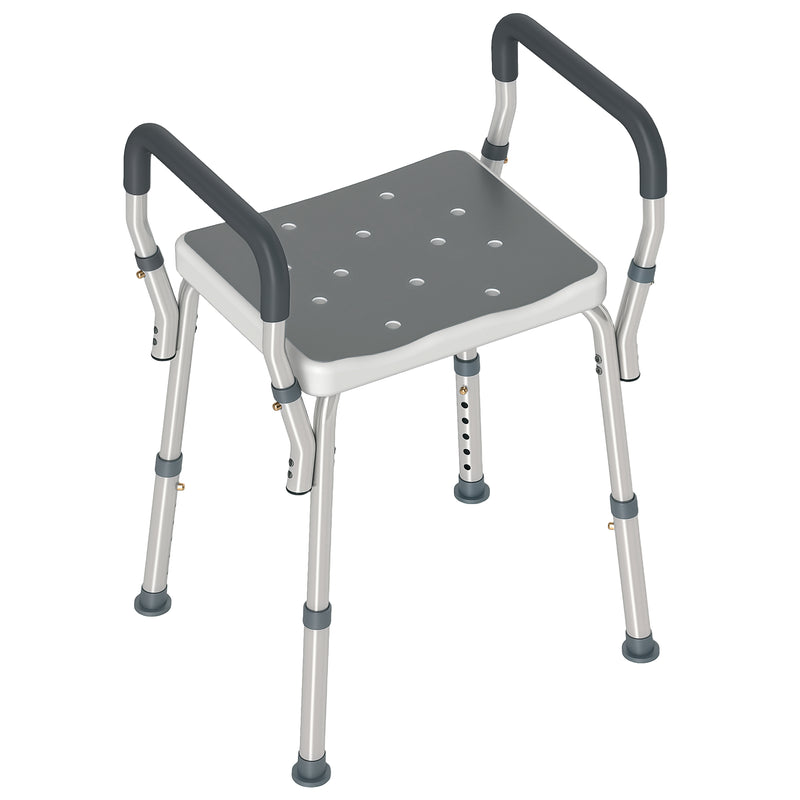 Height Adjustable Aluminium Bath Seat with Sturdy Frame by HOMCOM AOSOM