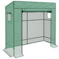 Walk In Greenhouse 77 x 196cm with Shelves For Growing Plants and Seedlings