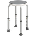 Height Adjustable Swivel Shower Chair With Non Slip Feet For Elderly And Disabled, Grey Homcom