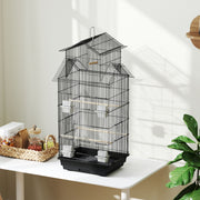 Metal Bird Cage with Swing Perch Food Tray and Handle for Finches and Canaries by PawHut