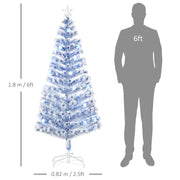Dimensions diagram showing the 6ft tree 1.8 m tall and 0.82 m wide next to a 6ft figure