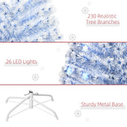 Close-ups of 230 branch tips, 26 LED lights and the sturdy white metal base