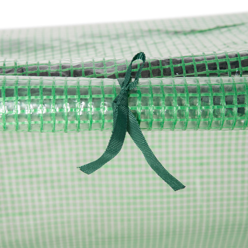 Mini Greenhouse For Outdoor Gardening With PE Cover And Observation Windows Green