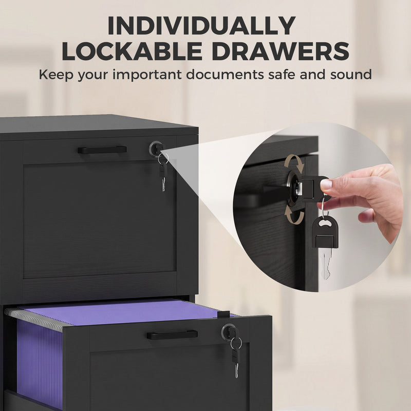Filing Cabinet, Black
