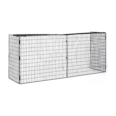 Extendable Fire Guard Screen, Black, W81.5 - 160x D44x H68cm Homcom
