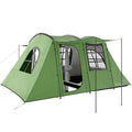 Family Camping Tent with Separate Bedroom and Living Area for Dry Spacious Shelter Green