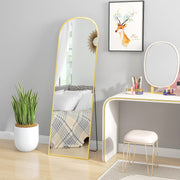 Gold Full Length Standing Mirror with Aluminium Frame Ideal for Bedroom or Dressing Room