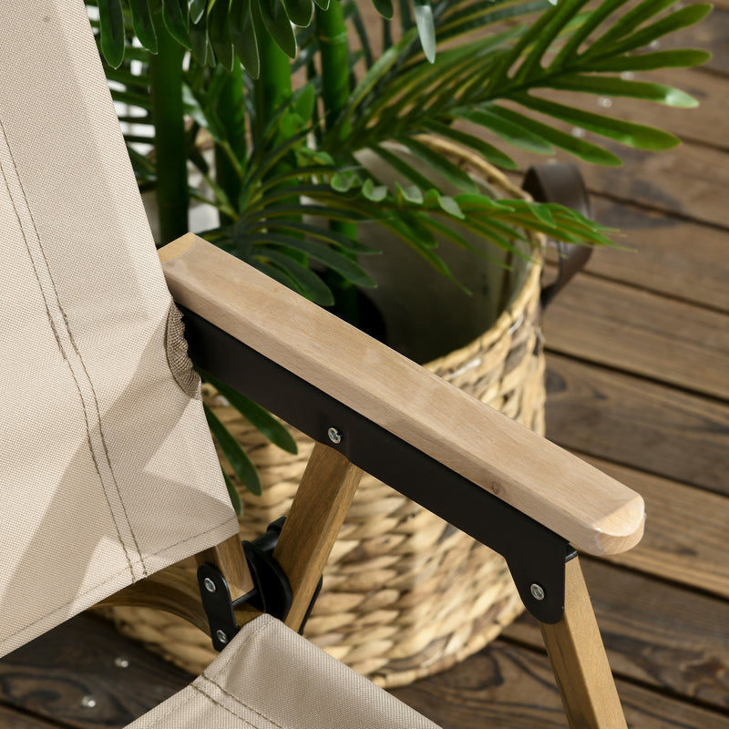 Folding Camp Chair for Easy Outdoor Seating with Lightweight Steel Frame Khaki