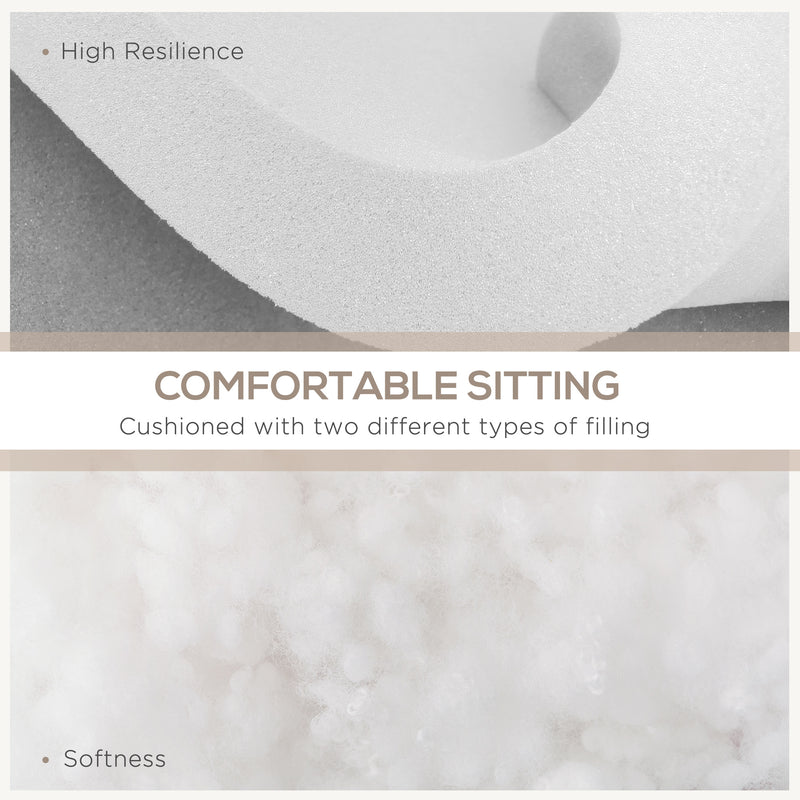 14 Piece Garden Furniture Cushion Set for Dining Chairs Water Resistant Cream