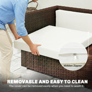 Garden Cushion Set for Comfortable Outdoor Seating with Easy Care Cream Outsunny