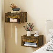 Floating Bedside Tables, Rustic Brown
